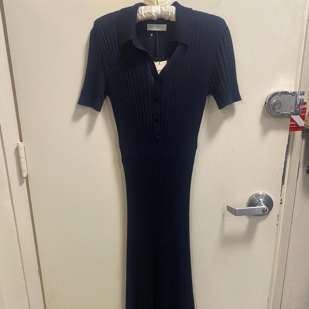 Gabriela Hearst Navy Dress
